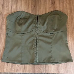 green abercrombie corset top
